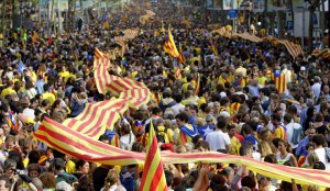Catalans form human chain to claim independence from Spain