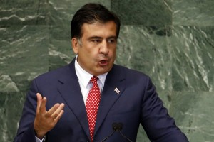 Georgia's President Saakashvili addresses the 67th United Nations General Assembly at U.N. headquarters in New York