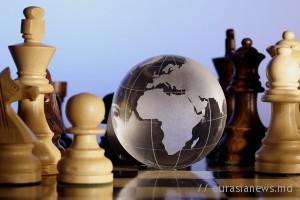 Globe is showing world and place in the chess pieces