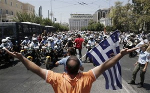 волнения в Греции
