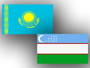 Kazakhstan_Uzbekistan_flags_Album_070912