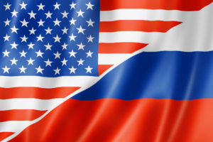 USA and Russia flag